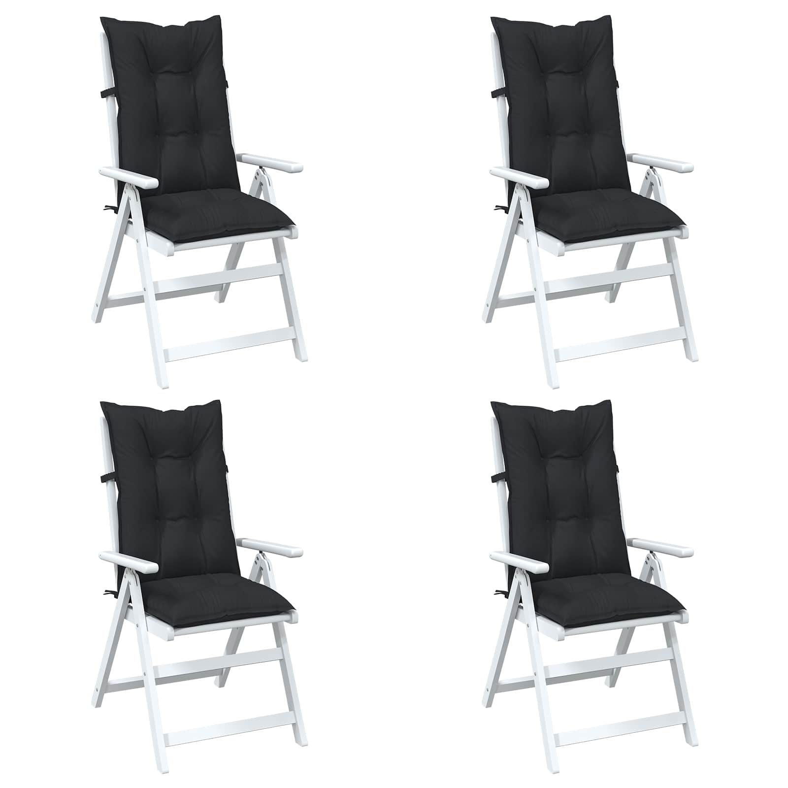 Set di cuscini per sedia alta 4 pcs Melange nero