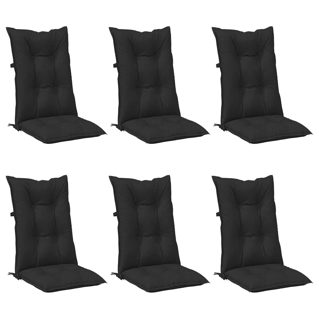 Set di cuscini per sedia alta 6 pcs Melange nero