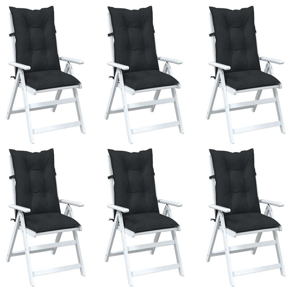 Set di cuscini per sedia alta 6 pcs Melange nero