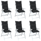 Set di cuscini per sedia alta 6 pcs Melange nero