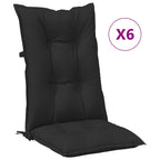 Set di cuscini per sedia alta 6 pcs Melange nero