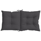 Cuscini Sedia Schiena Bassa 4 pz Antracite Mélange 100x50x7 cm