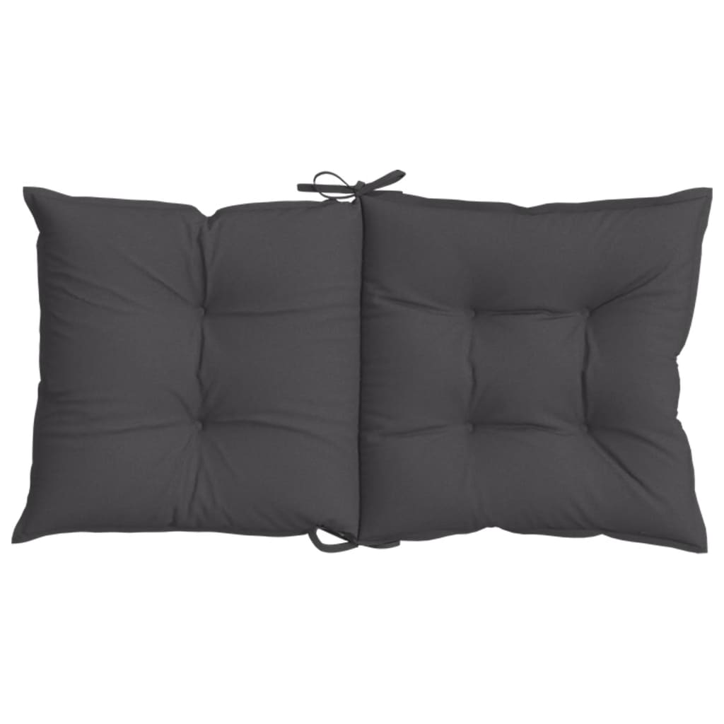 Cuscini Sedia Schiena Bassa 4 pz Antracite Mélange 100x50x7 cm