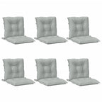 Cuscini Sedia Schiena Bassa 4 pz Grigio Mélange 100x50x7 cm