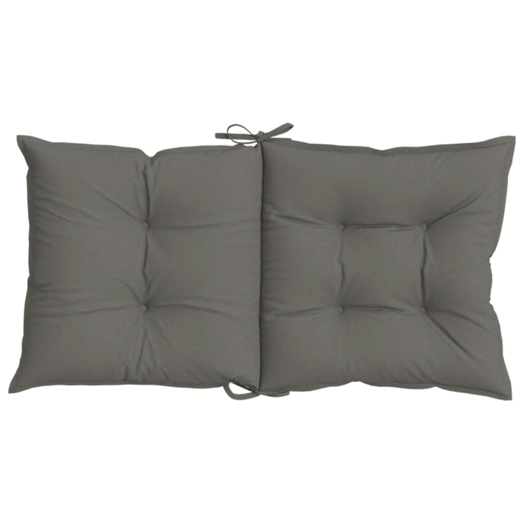 Cuscini Sedia Schiena Bassa 4 pz Grigio Mélange 100x50x7 cm