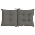 Cuscini Sedia Schiena Bassa 4 pz Grigio Mélange 100x50x7 cm