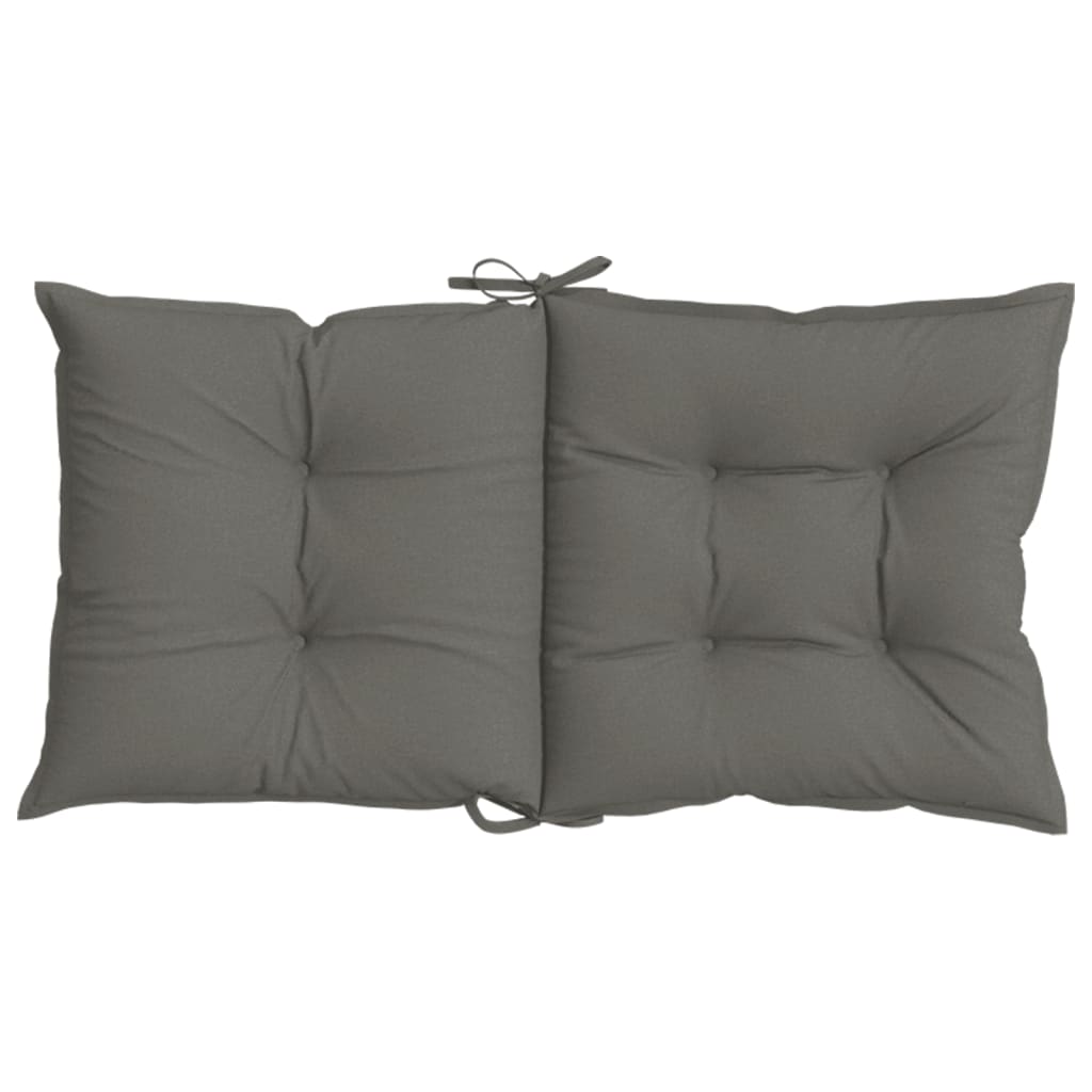 Cuscini Sedia Schiena Bassa 4 pz Grigio Mélange 100x50x7 cm