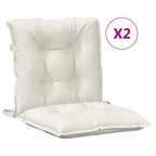 Cuscini Sedia Schiena Bassa 2 pz Crema Mélange 100x50x7 Tessuto
