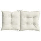 Cuscini Sedia Schiena Bassa 4 pz Crema Mélange 100x50x7 Tessuto