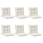 Cuscini Sedia Schiena Bassa 6 pz Crema Mélange 100x50x7 Tessuto