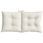 Cuscini Sedia Schiena Bassa 6 pz Crema Mélange 100x50x7 Tessuto