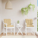 Cuscini Sedia Schiena Bassa 2 pz Beige Mélange 100x50x7 Tessuto