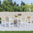 Cuscini Sedia Schiena Bassa 6 pz Beige Mélange 100x50x7 Tessuto