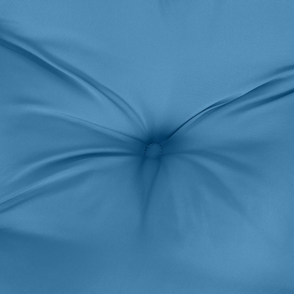 Cuscini Sedia Schiena Bassa 4 pz Blu Mélange 100x50x7 Tessuto