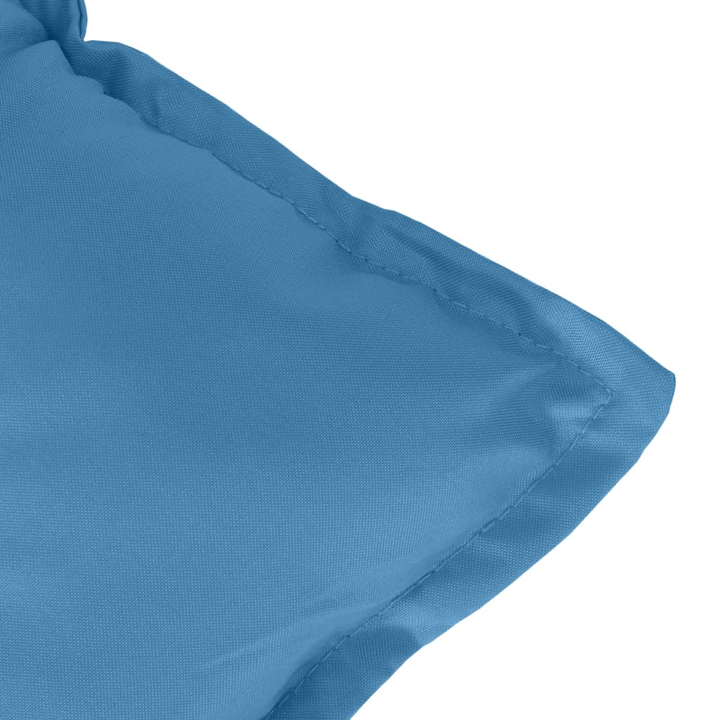 Cuscini Sedia Schiena Bassa 4 pz Blu Mélange 100x50x7 Tessuto