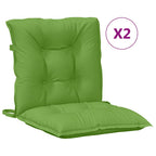 Cuscini Sedia Schiena Bassa 2 pz Verde Mélange 100x50x7 Tessuto