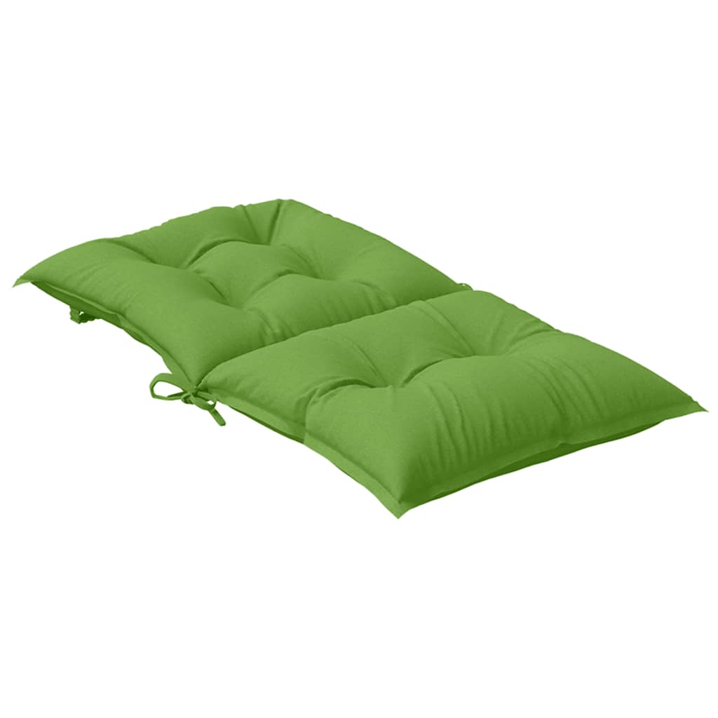 Cuscini Sedia Schiena Bassa 2 pz Verde Mélange 100x50x7 Tessuto