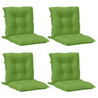 Cuscini Sedia Schiena Bassa 4 pz Verde Mélange 100x50x7 Tessuto