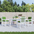 Cuscini Sedia Schiena Bassa 4 pz Verde Mélange 100x50x7 Tessuto