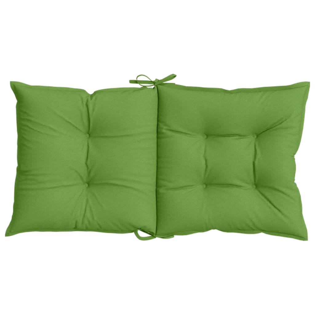 Cuscini Sedia Schiena Bassa 4 pz Verde Mélange 100x50x7 Tessuto