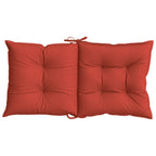 Cuscini Sedia Schiena Bassa 4 pz Rosso Mélange 100x50x7 Tessuto