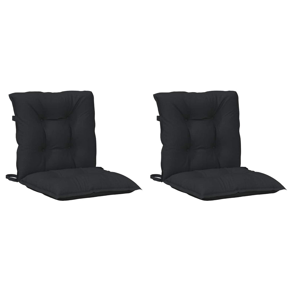 Set di Cuscini per Sedia Bassa 2 pcs Melange Nero