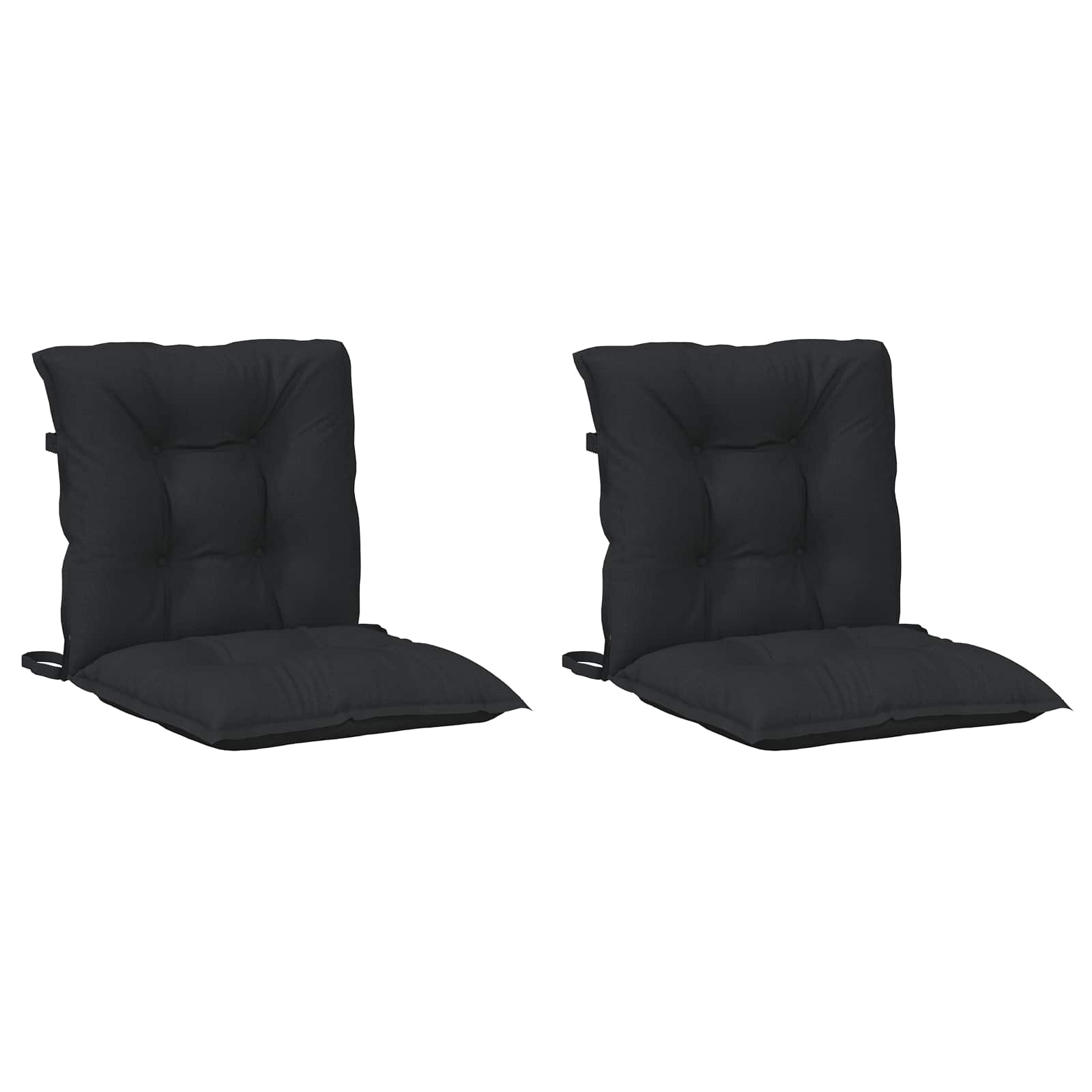 Set di Cuscini per Sedia Bassa 2 pcs Melange Nero