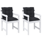 Set di Cuscini per Sedia Bassa 2 pcs Melange Nero