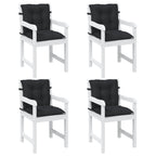 Set di Cuscini per Sedia Bassa 4 pcs Melange Nero