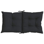 Set di Cuscini per Sedia Bassa 4 pcs Melange Nero