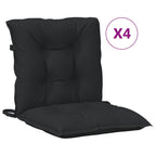 Set di Cuscini per Sedia Bassa 4 pcs Melange Nero