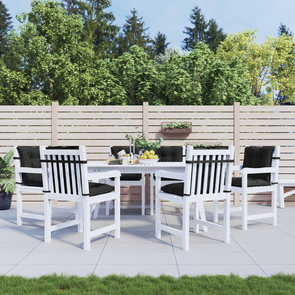 Set di Cuscini per Sedia Bassa 6 pcs Melange Nero