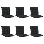Set di Cuscini per Sedia Bassa 6 pcs Melange Nero