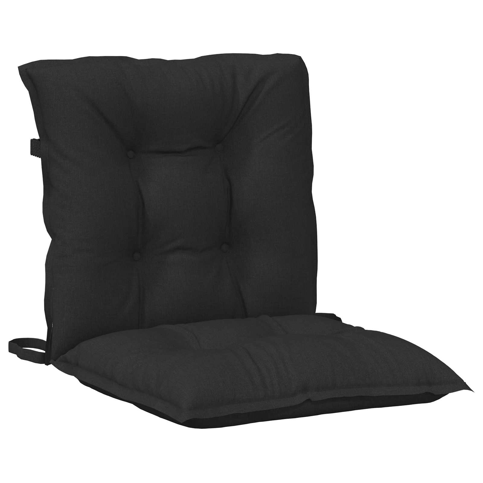Set di Cuscini per Sedia Bassa 6 pcs Melange Nero