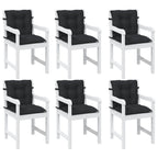 Set di Cuscini per Sedia Bassa 6 pcs Melange Nero