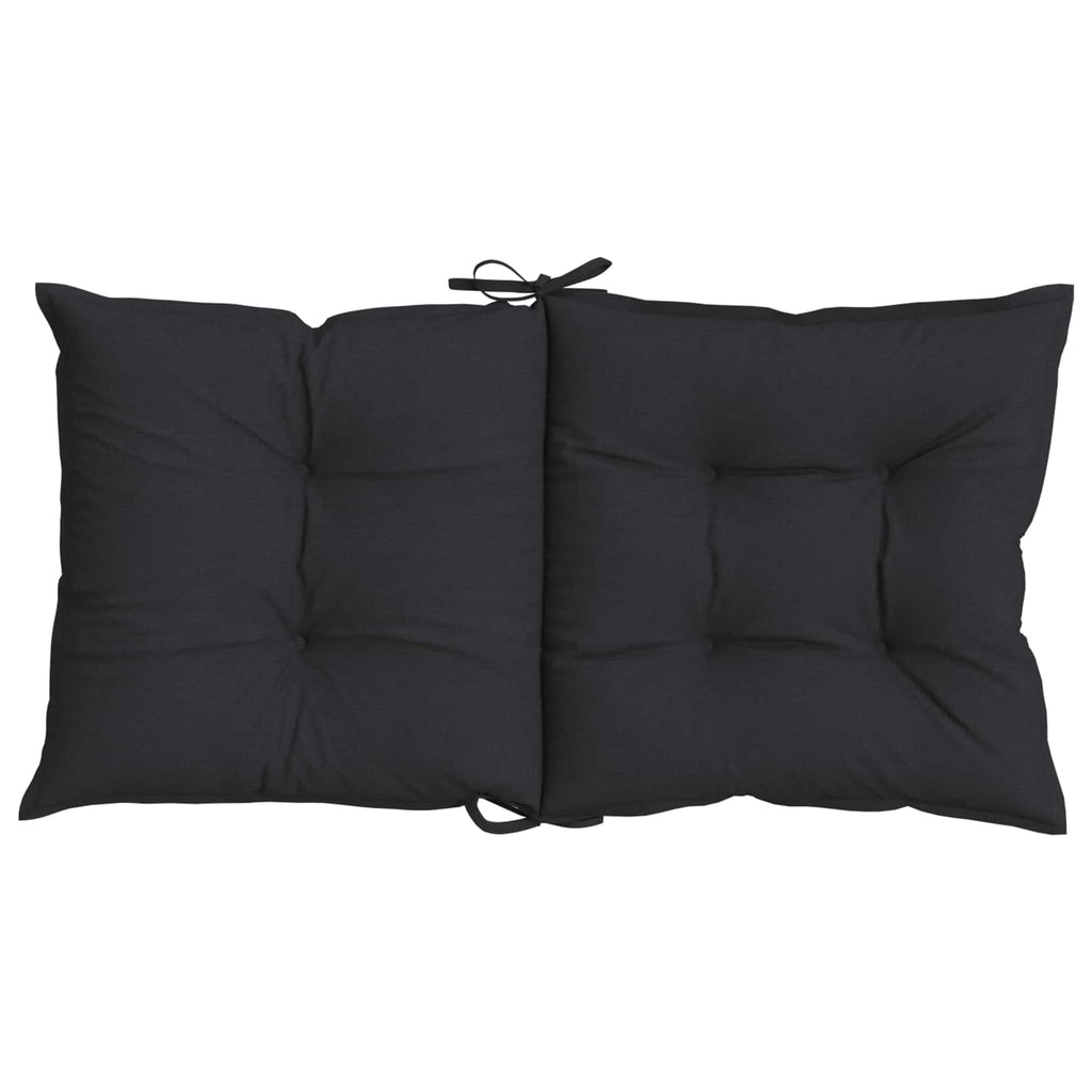 Set di Cuscini per Sedia Bassa 6 pcs Melange Nero