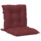 Cuscini Sedia Schiena Bassa 2 pz Rosso Vino Mélange Tessuto