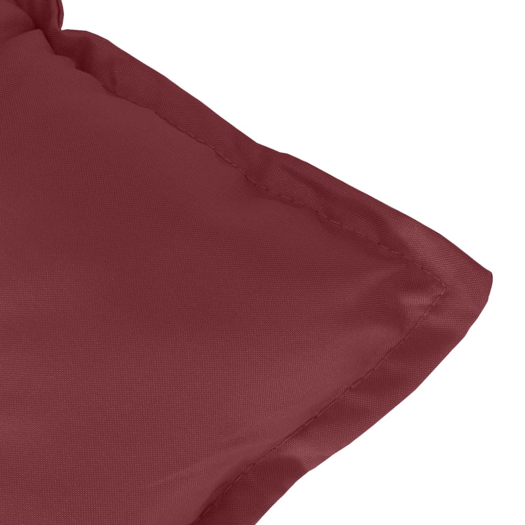 Cuscini Sedia Schiena Bassa 2 pz Rosso Vino Mélange Tessuto