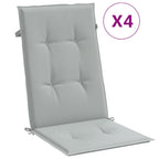 Cuscini Sedia Schiena Alta 4 Grigio Mélange 120x50x4 Tessuto