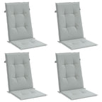 Cuscini Sedia Schiena Alta 4 Grigio Mélange 120x50x4 Tessuto