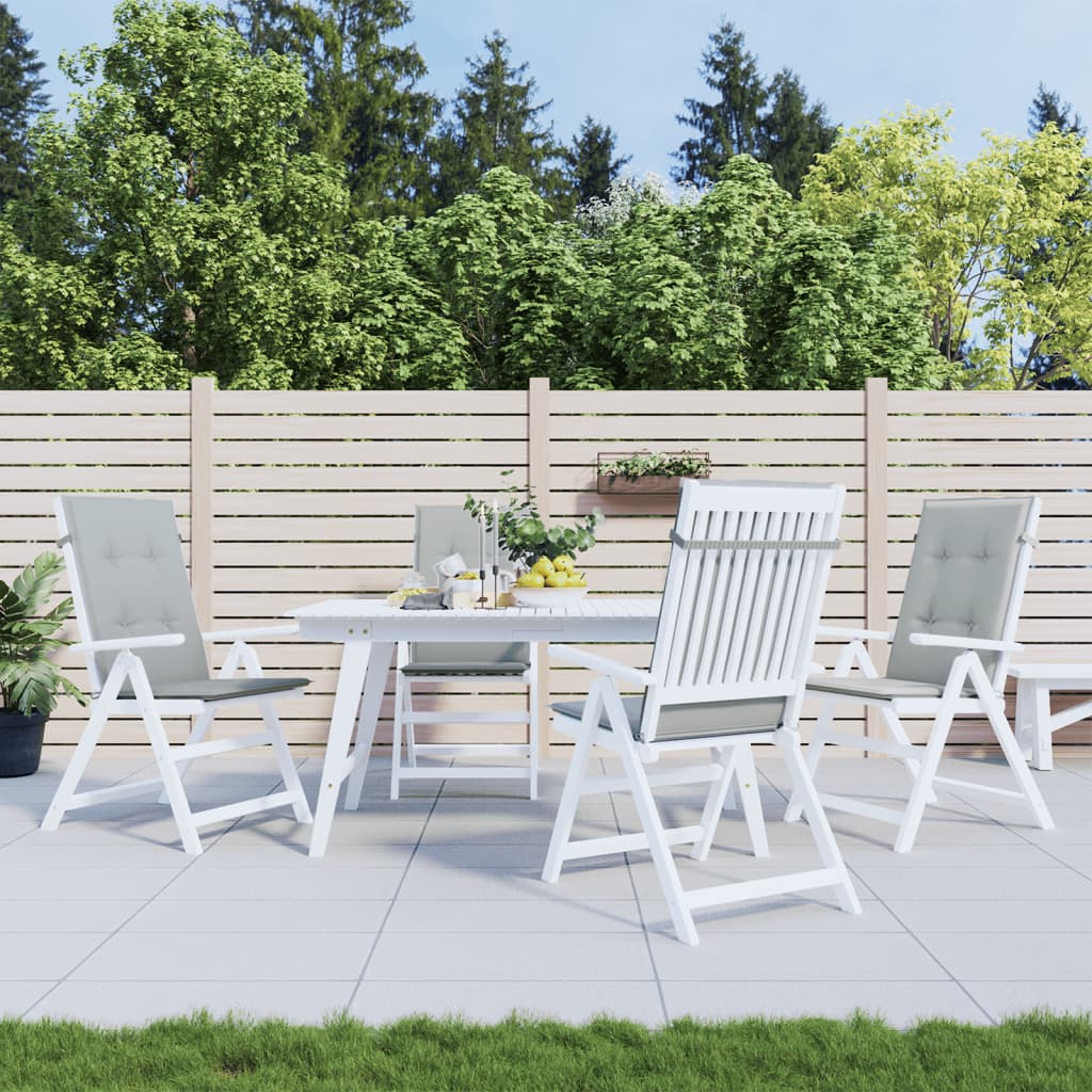 Cuscini Sedia Schiena Alta 4 Grigio Mélange 120x50x4 Tessuto