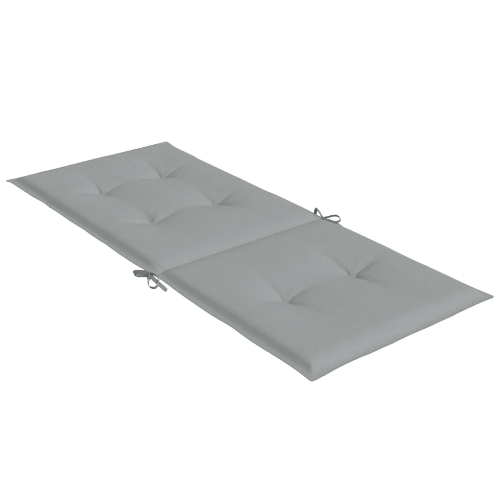 Cuscini Sedia Schiena Alta 4 Grigio Mélange 120x50x4 Tessuto