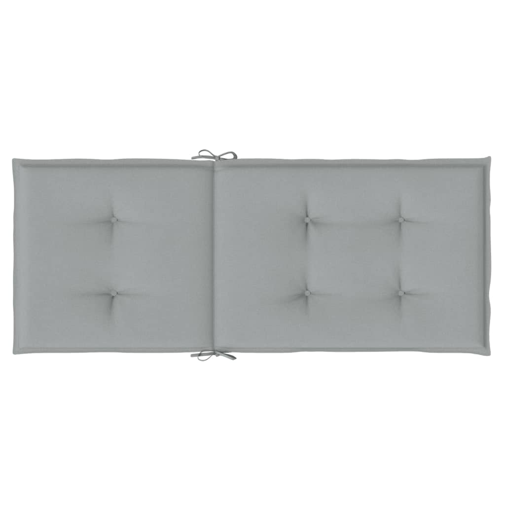 Cuscini Sedia Schiena Alta 4 Grigio Mélange 120x50x4 Tessuto