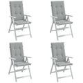 Cuscini Sedia Schiena Alta 4 Grigio Mélange 120x50x4 Tessuto