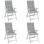 Cuscini Sedia Schiena Alta 4 Grigio Mélange 120x50x4 Tessuto