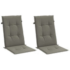 Cuscini Sedia Schiena Alta 2 Grigio Mélange 120x50x4 Tessuto
