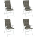 Cuscini Sedia Schiena Alta 4 Grigio Mélange 120x50x4 Tessuto