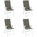 Cuscini Sedia Schiena Alta 4 Grigio Mélange 120x50x4 Tessuto