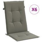 Cuscini Sedia Schiena Alta 6 Grigio Mélange 120x50x4 Tessuto