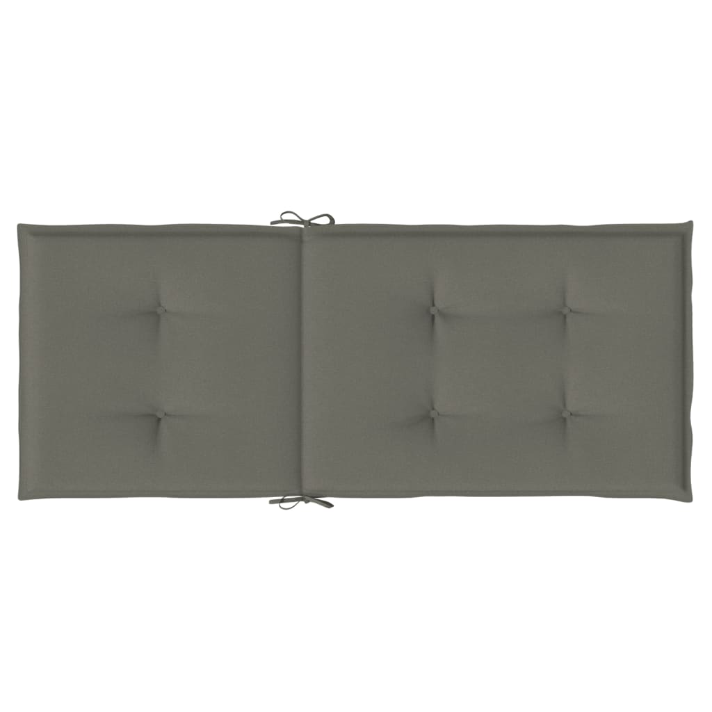 Cuscini Sedia Schiena Alta 6 Grigio Mélange 120x50x4 Tessuto